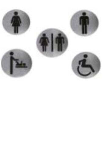 Semnalistica toaleta: dizabilitati/barbati/femei/mama&copilul inox Mediclinics Mediclinics